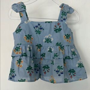 Janie and Jack Blue Floral Blouse